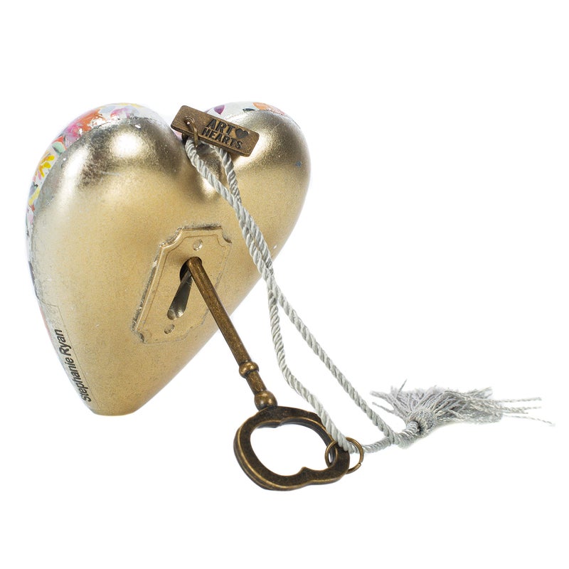 DEMDACO She Believed She Could So She Did Butterfly Floral 4 x 3 Heart Shaped Resin Keepsake Art Hearts Decoration with Key and Tassel - Image 4